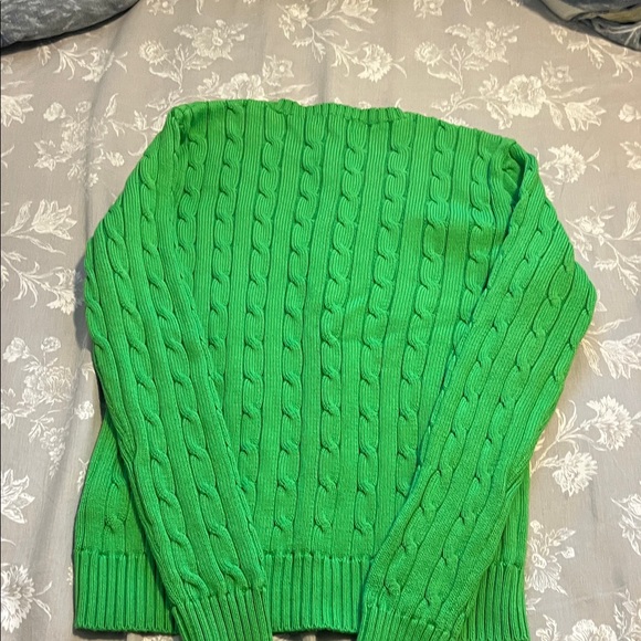 Ralph Lauren Vibrant Green Cable Knit Sweater - Picture 6 of 6